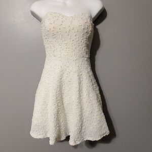 White and blue party dress